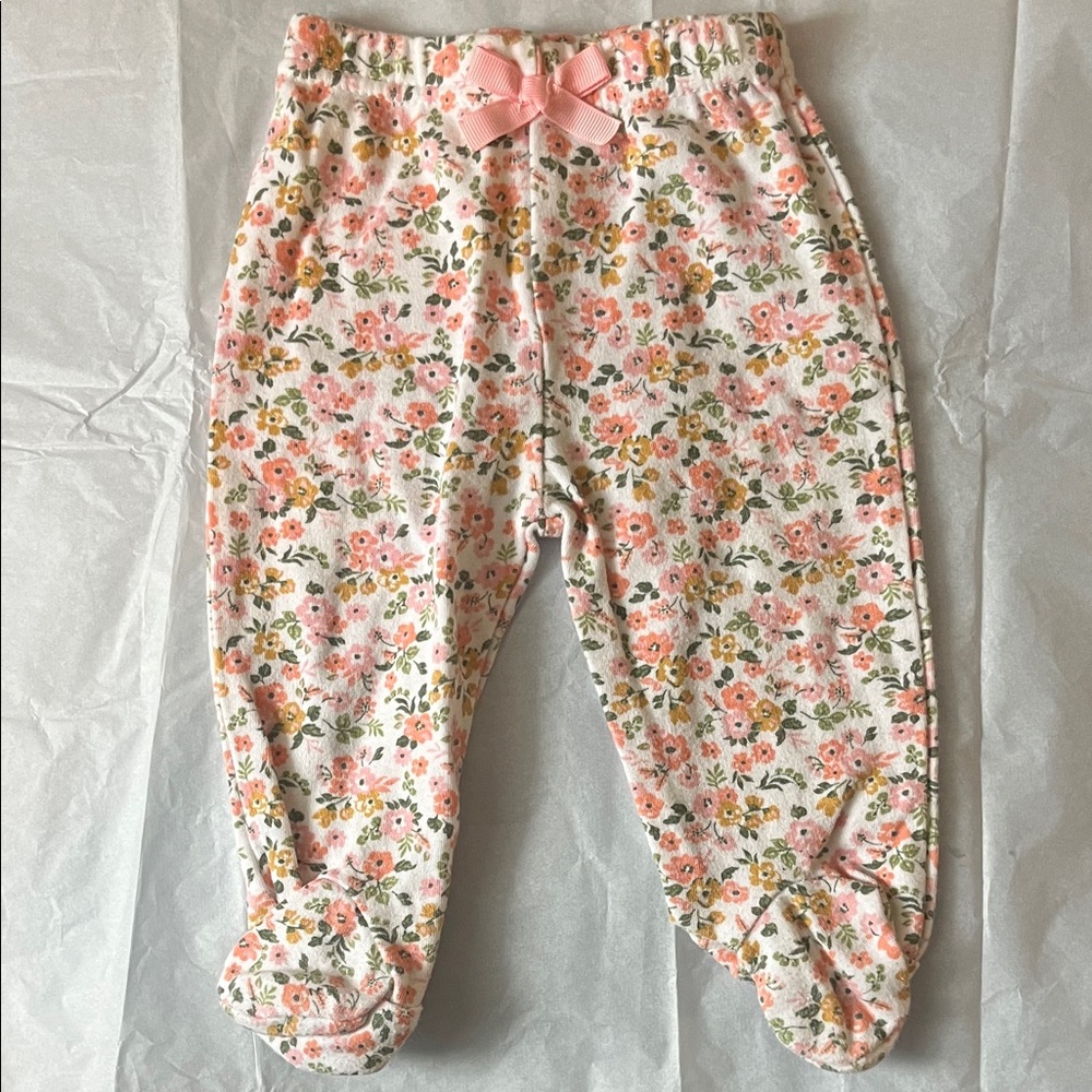 Daisy Fuentes Floral Kids Pajama Bottoms with Pink Bow